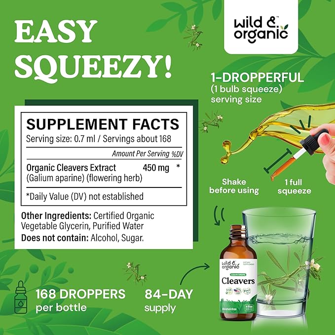 Wild & Organic Cleavers Tincture - Image 3