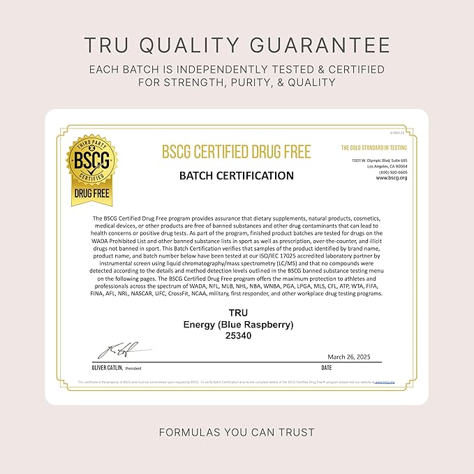 TRU Supplements Supplements Energy, Pre Workout Training Formula, Vegan Friendly - Image 6
