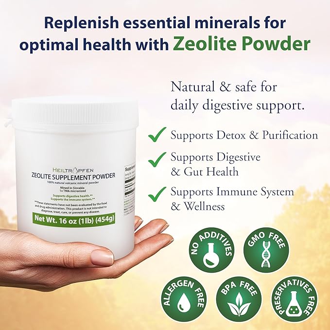 Heiltropfen Zeolite Powder | Dietary Supplement 1 Pound - 454 g | Detox | - Image 4