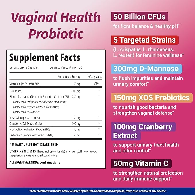1 Body Cranberry Probiotics for Women, 50 Billion CFU, Cranberry Pills - Image 5