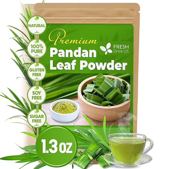 FreshDrinkUS, Premium 1.3oz Pandan Leaf Powder, 100% Natural and Pure from by NaturalandPremiumHerbalTea