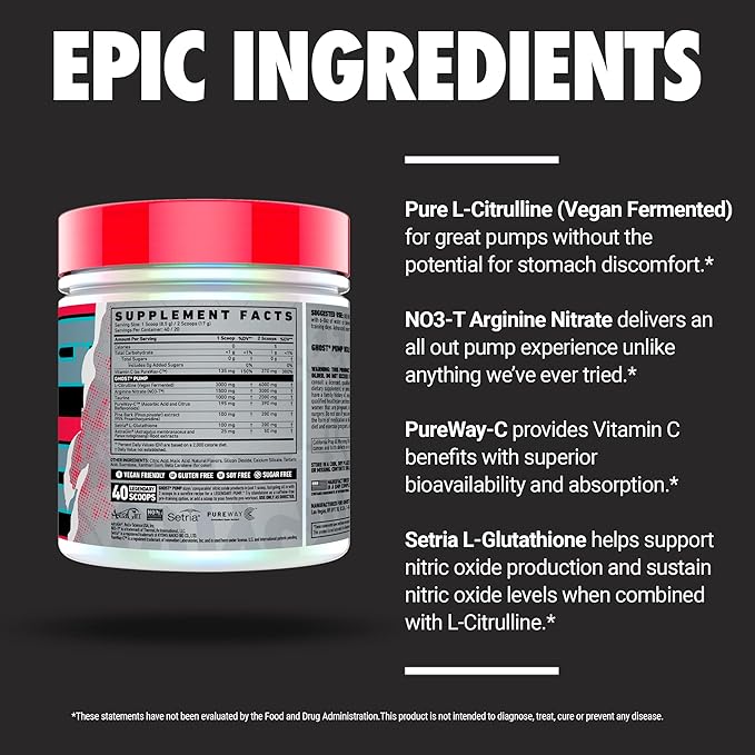 GHOST Pump Nitric Oxide Powder, Peach - Image 4
