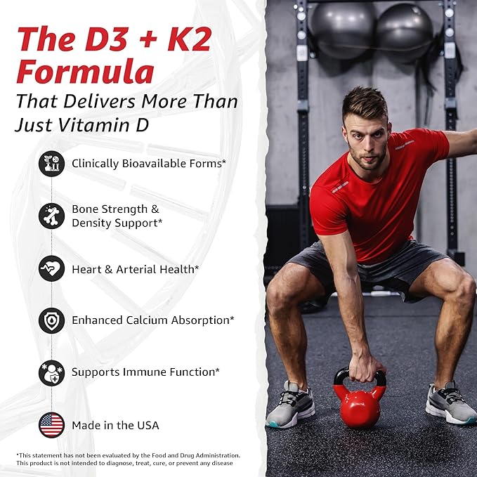 10X Health Vitamin D3 5000 IU & K2 MK7 - Image 2