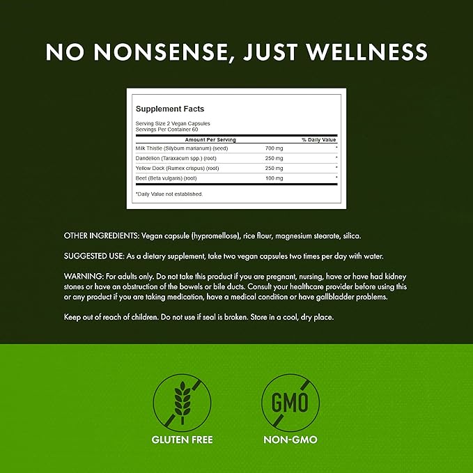 Swanson Milk Thistle, Dandelion & Yellow Dock - Image 3