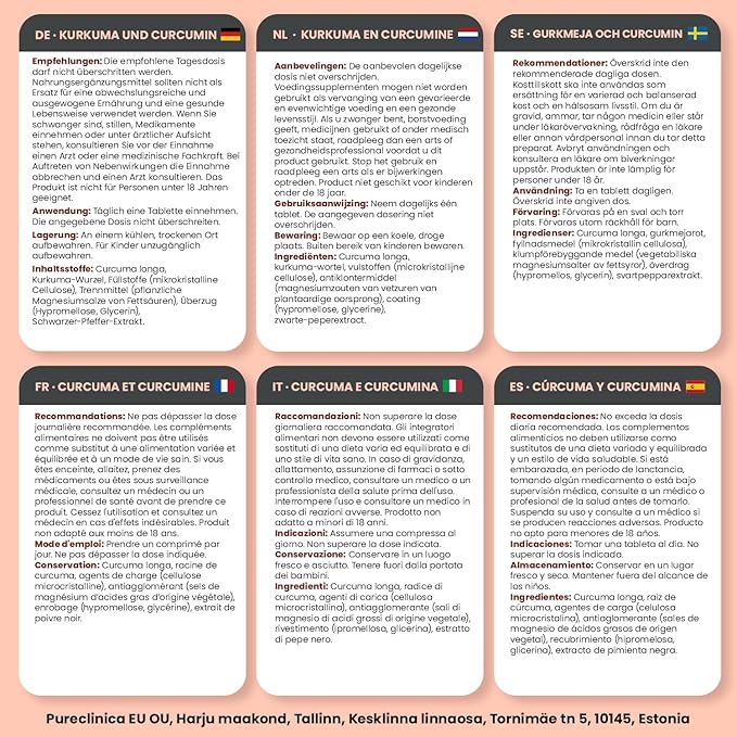 1100mg Turmeric and Curcumin x 180 Tablets - Image 6