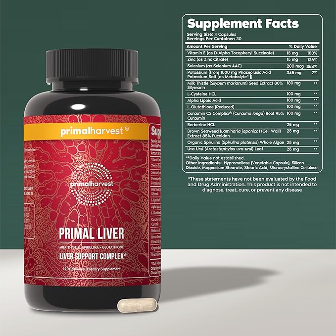Primal Harvest Primal Liver Liver Supplement with, Alpha-Lipoic Acid, - Image 2