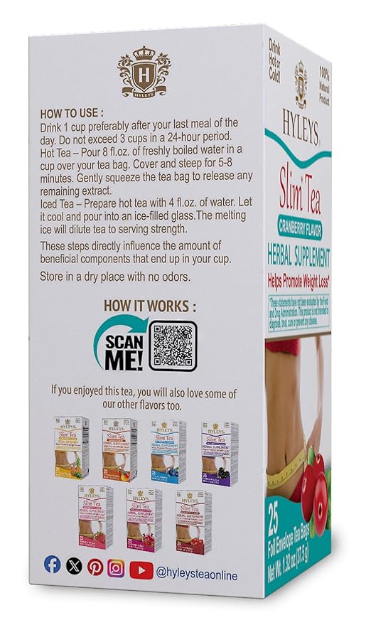 Hyleys Slim Tea Cranberry Flavor - Image 4