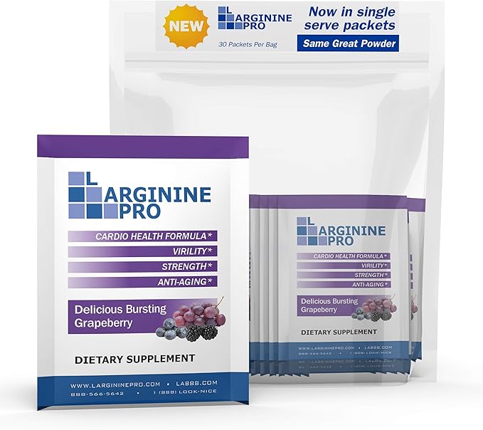 L-ARGININE PRO Supplement Powder | 30 Packets Single Serve Travel Size | 5 - Image 2