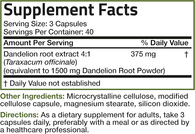 Bronson Dandelion Extract High Potency Supplement, Supports Overall Good Health - Image 3