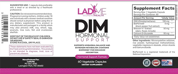 DIM Complex 150mg Hormonal Support Menopause Relief Supplement - Image 7
