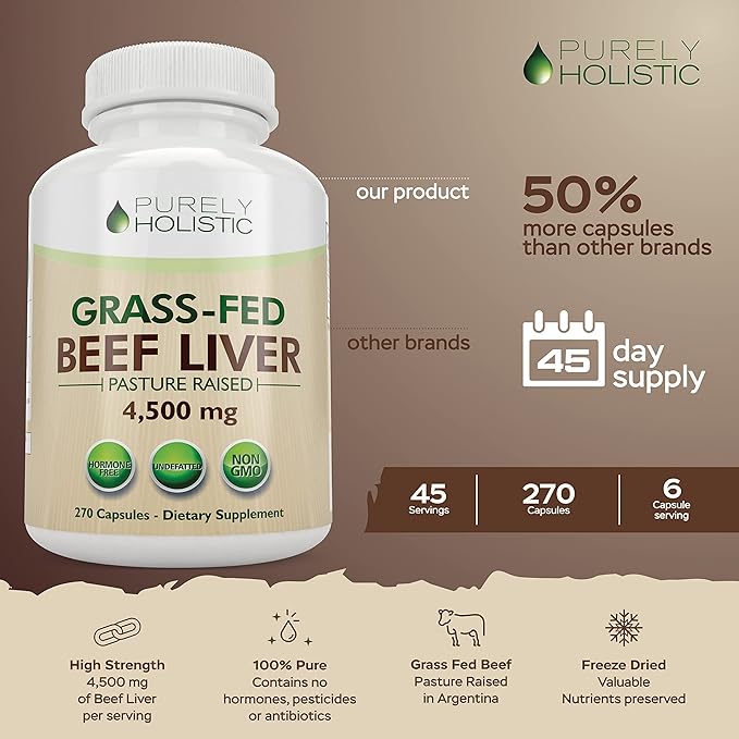 Grass Fed Beef Liver Capsules 4500mg - Image 2