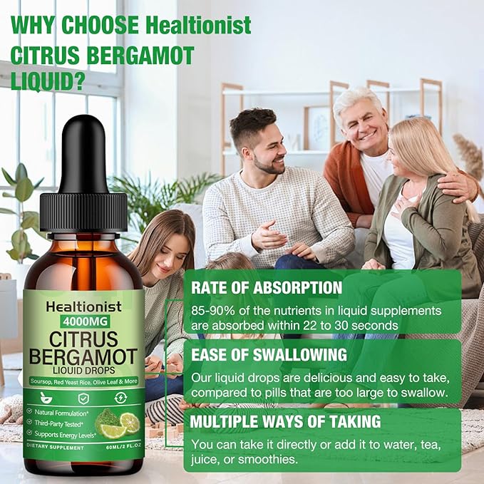 1 Packs 4000mg Citrus Bergamot Liquid Drops - Image 6