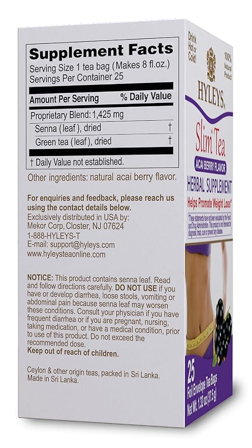 Hyleys Slim Tea Acai Berry Flavor - Image 2