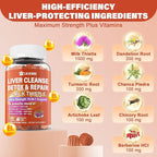 Milk Thistle Liver Detox Gummies, 18-IN-1 Liver Cleanse Detox & Repair - Image 7
