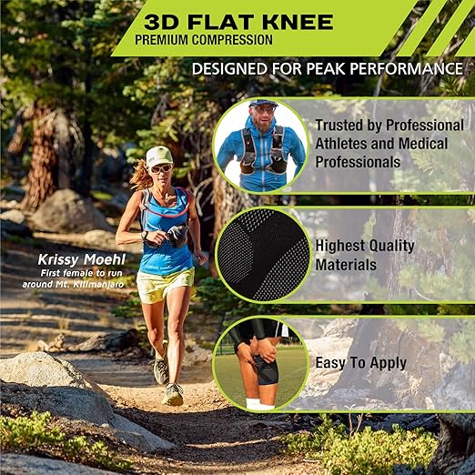 Pro-Tec Athletics 3D Flat Knee Support, Advanced Flat Knit Technology - Image 2