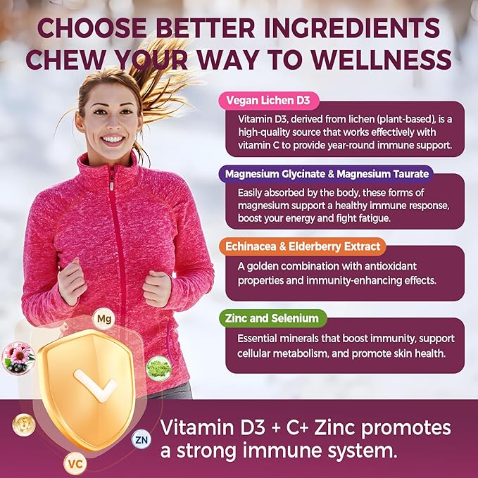 10 in 1 Immune Support Supplement Gummies, w/Echinacea, Elderberry Vitamin C - Image 5