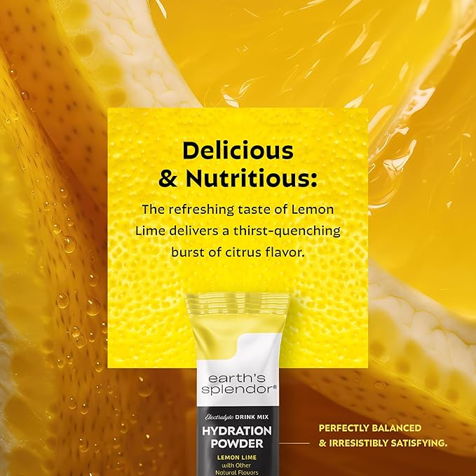Earth's Splendor Electrolytes Powder Packets Lemon Lime Hydration Drink Mix - Image 5