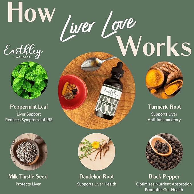 Earthley Wellness Liver Love, Herbal Liver Health and Detox Support, Natural - Image 2