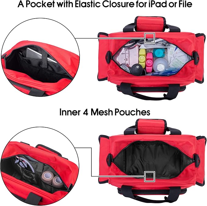 Trunab Home Health Nurse Bag Empty, Portable Medical Supplies Shoulder Bag - Image 3