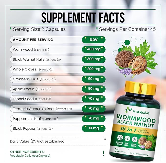 10 in 1 Wormwood Capsules - Image 2