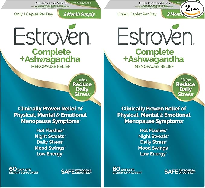 Estroven Complete + Ashwagandha Multi-Symptom Menopause Supplement by Estroven