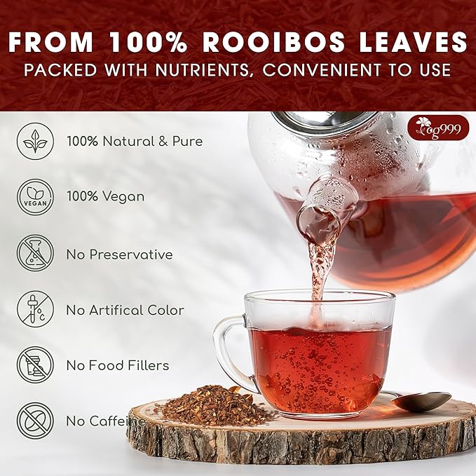 TOG999, 135 Premium Red Rooibos Tea Bags, 100% Natural & Pure from Rooibos Tea - Image 4