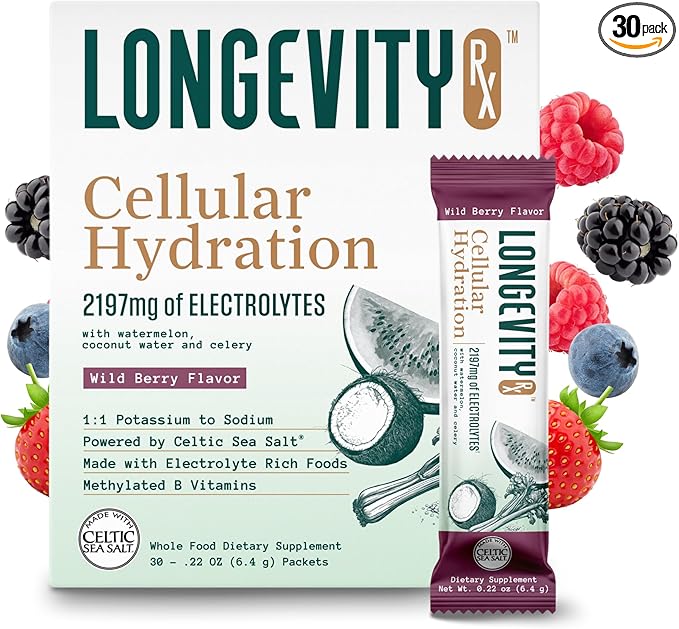 Cellular Hydration Electrolyte Powder – Pink Celtic Cave Salt from Spain by LongevityRx