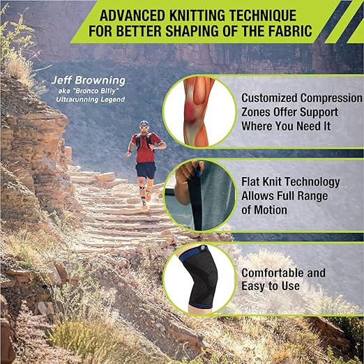 Pro-Tec Athletics 3D Flat Knee Support, Advanced Flat Knit Technology - Image 3