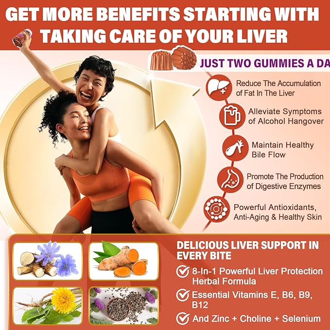 Milk Thistle Liver Detox Gummies, 18-IN-1 Liver Cleanse Detox & Repair - Image 5