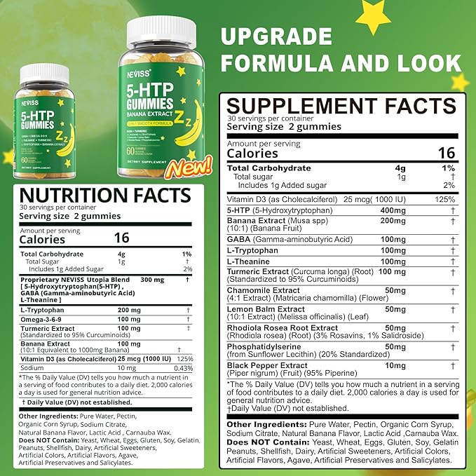 1Pack 5-HTP 400MG Gummies + GABA - Image 2