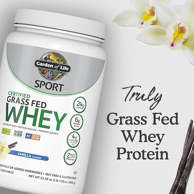 Garden of Life Sport Grass Fed Whey Protein Powder – 24g Whey Protein Isolate - Image 8