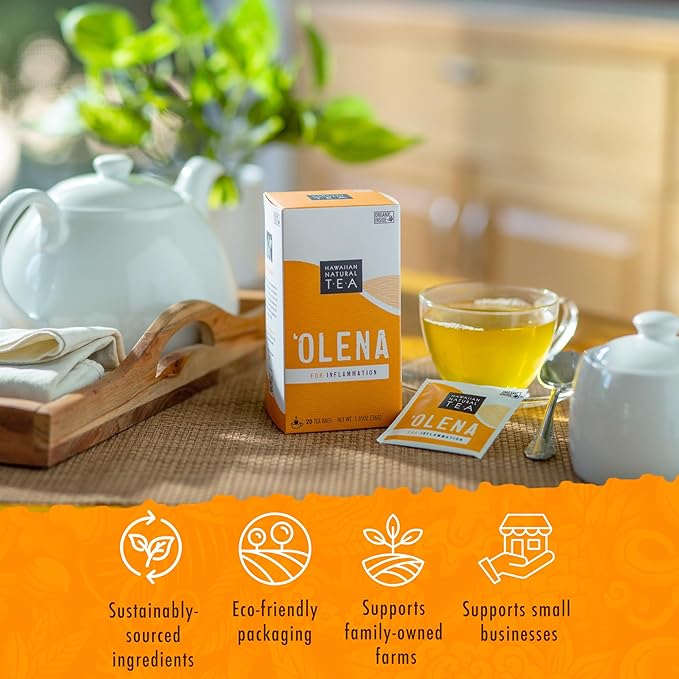 Olena Turmeric Tea, Herbal Green Tea Blend, All-Natural and Antioxidant-Rich - Image 4