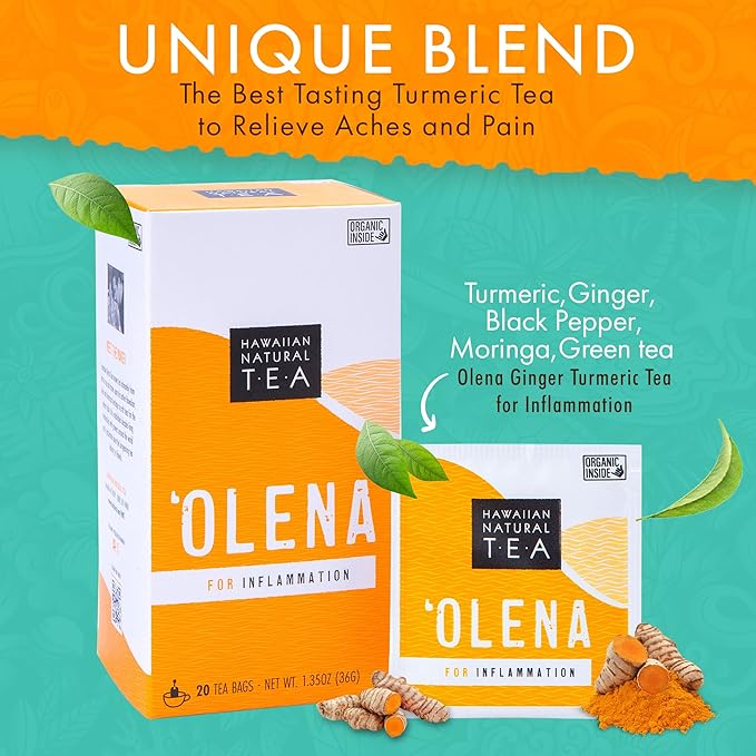 Olena Turmeric Tea, Herbal Green Tea Blend, All-Natural and Antioxidant-Rich - Image 4