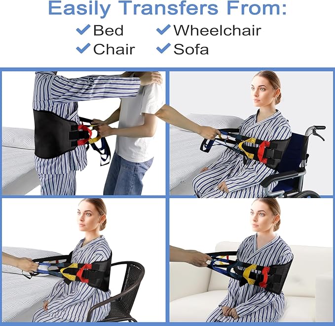 Transfer Sling, Transfer Belt for Elderly, Gait Belts for Seniors, Heavy Duty - Image 4
