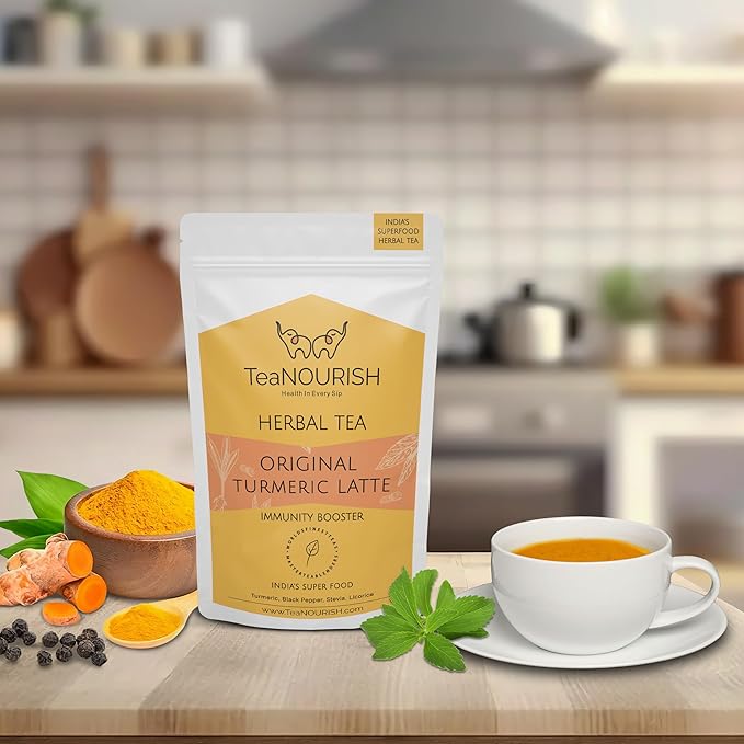 TeaNOURISH Original Turmeric Latte | Golden Milk Powder | Authentic Indian - Image 3