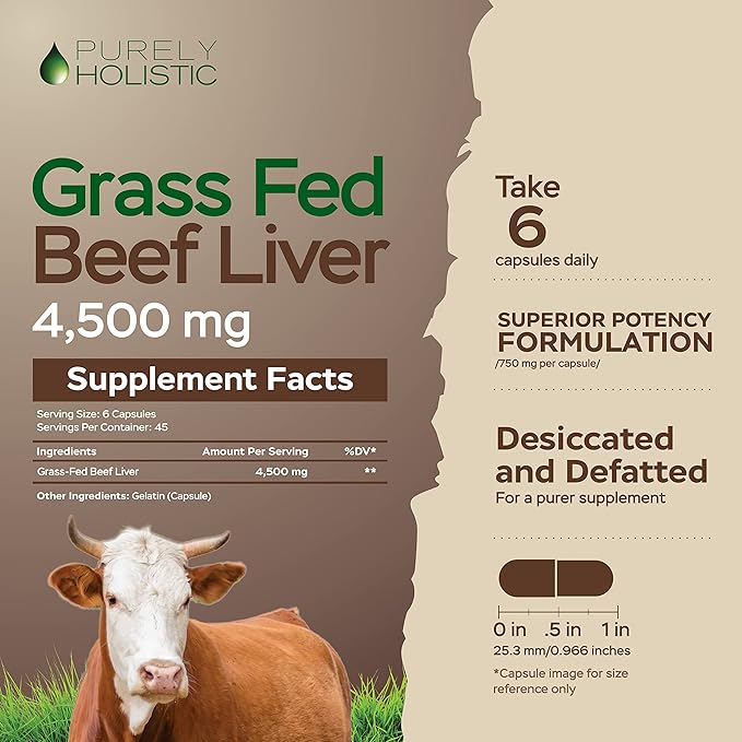 Grass Fed Beef Liver Capsules 4500mg - Image 3