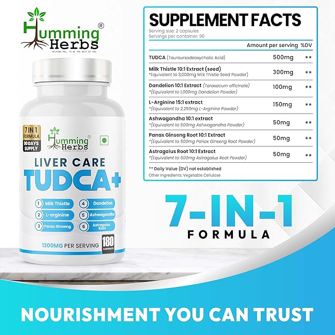 Humming Herbs TUDCA Supplement 7in1 Complex - Image 2