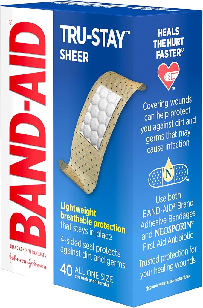 Band-Aid Brand Tru-Stay Sheer Strips Adhesive Sterile Bandages - Image 4