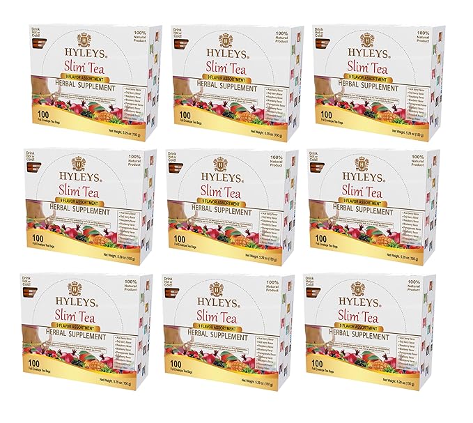 HYLEYS Slim Tea 9 Flavor Assortment 100 Ct - Image 6