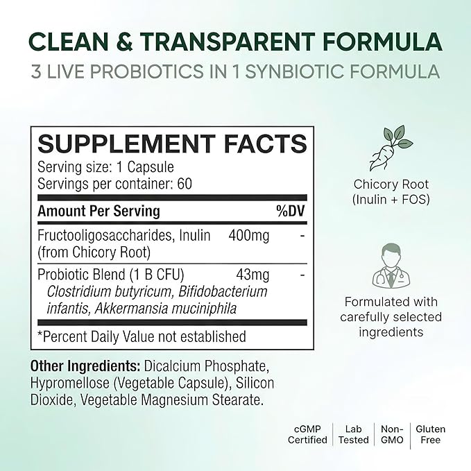 Akkermansia Probiotic GLP-1 Supplement, 1 Billion CFU Multi-Strain Probiotics & - Image 3