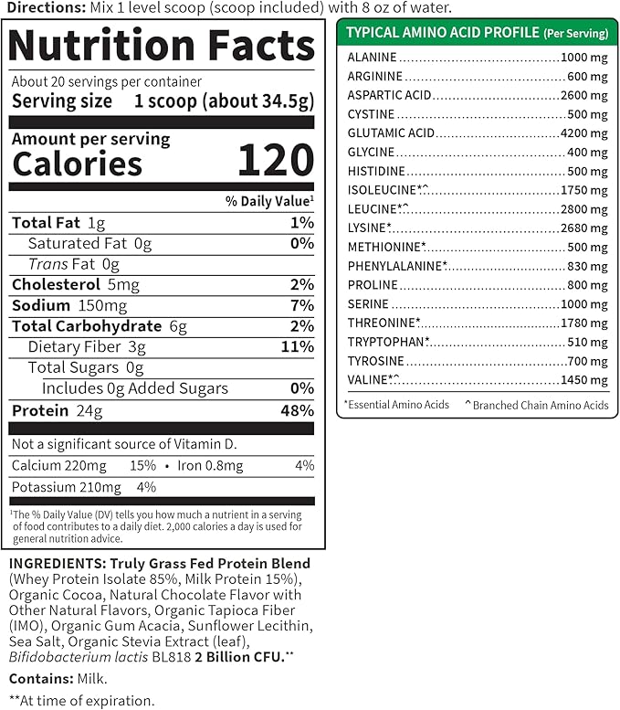 Garden of Life SPORT Whey Protein Powder Chocolate, Premium Grass Fed Whey - Image 6