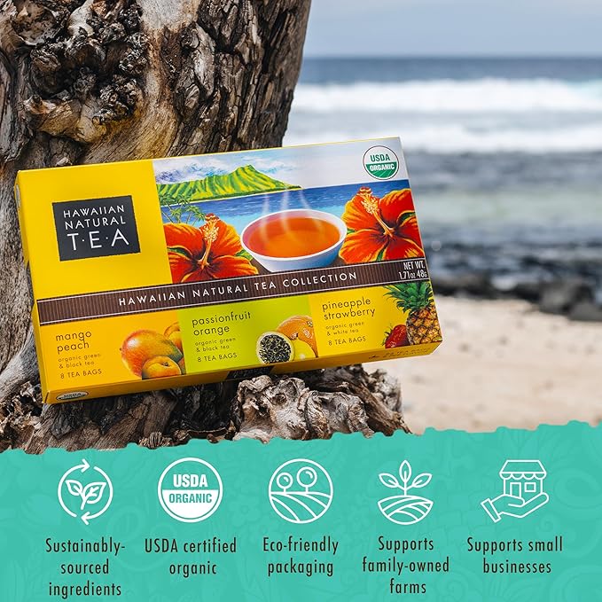 Hawaiian Natural Organic Tropical Fruit Tea Sampler - Image 4