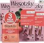 Wissotzky Strawberry Burst Herbal Tea | Fruity Blend | Caffeine Free Tea | by WISSOTZKY