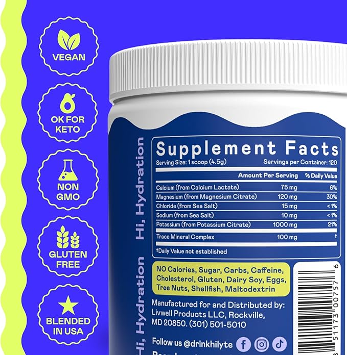 Hi-Lyte Keto K1000 Unflavored Electrolyte Powder | Hydration Supplement Drink - Image 3