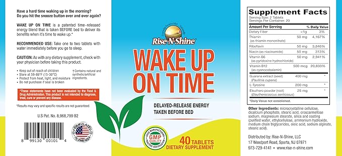Rise-N-Shine Wake Up On Time Energy Supplement to Help Boost Your Mornings - Image 3