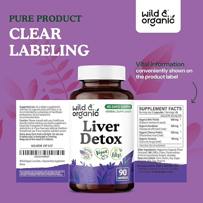 Wild & Organic Liver Detox Cleanse Capsules - Image 7