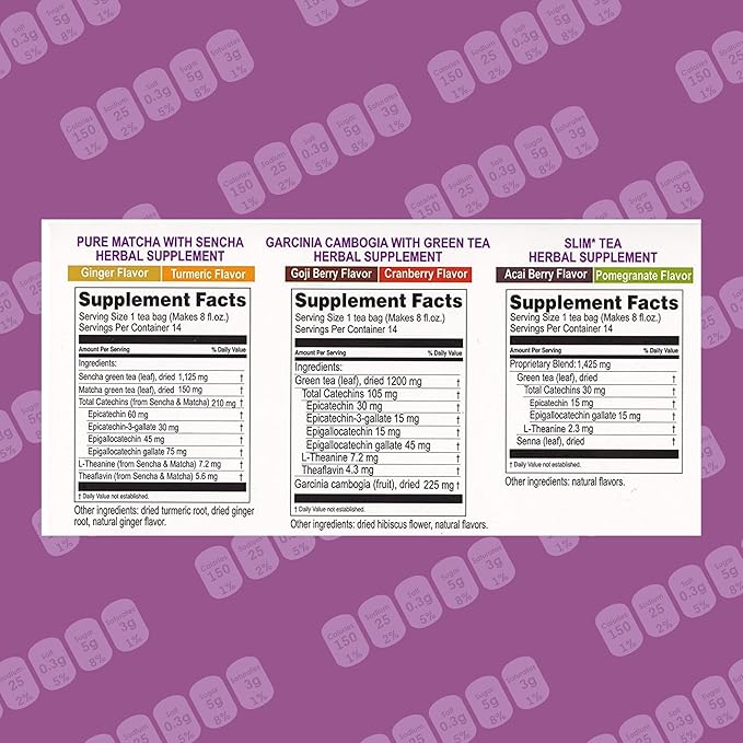 HYLEYS 14 Day Weight Loss Tea – 42 Tea Bags – Garcinia Cambogia, Matcha Green - Image 5