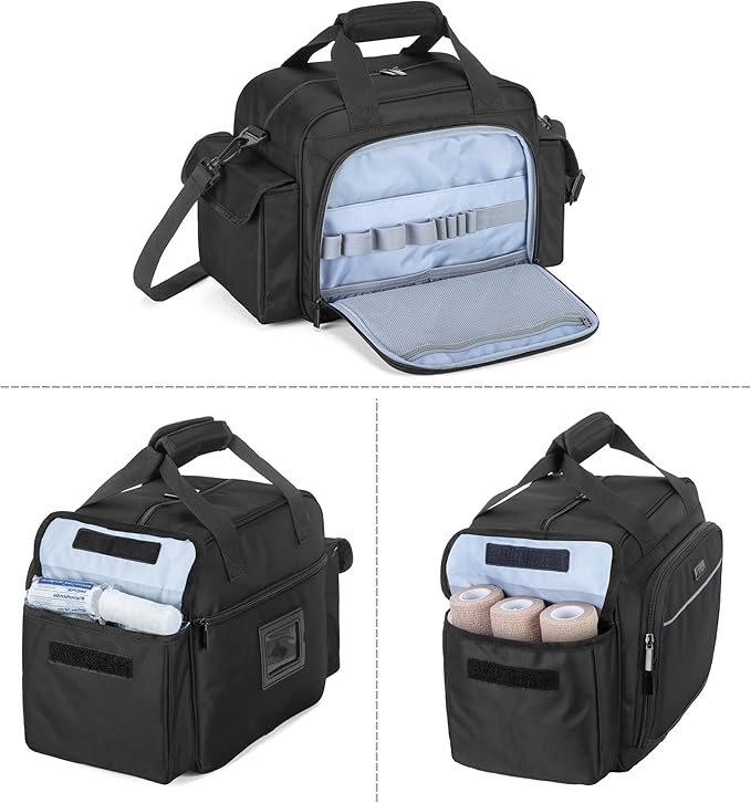 Trunab Home Health Nurse Bag Empty, Portable Medical Supplies Shoulder Bag - Image 2