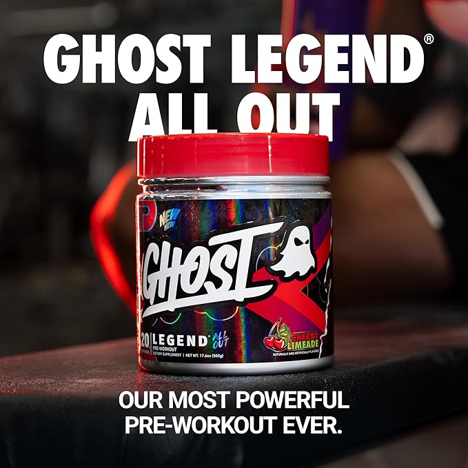 GHOST Legend All Out Pre-Workout Powder, Cherry Limeade - Image 2