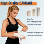Elastic Bandage Wrap, 6 Pack（2×2", 2×4"） Compression Bandage - Image 4